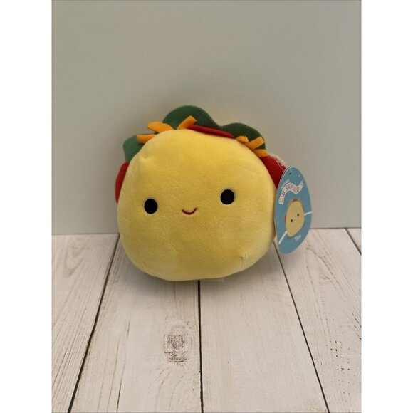 Squishmallows Tex The Taco Plush Stuffed KellyToy Food Squad 5” NWT - Picture 1 of 4